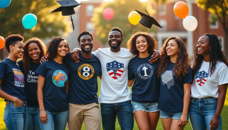 descubra nossas camisetas personalizadas para formatura, combinando estilo único e lembranças inesquecíveis para celebrar esse momento especial com os amigos.