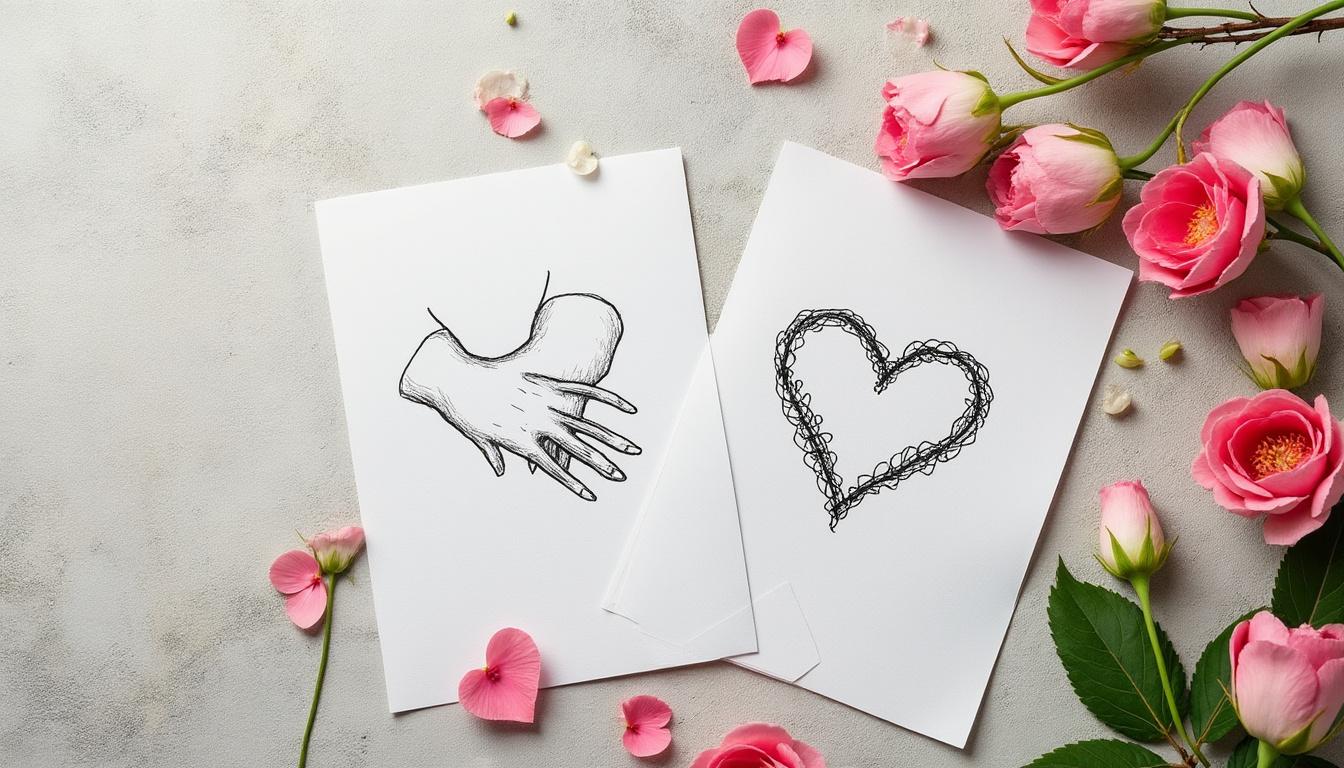 explore desenhos românticos simples que expressam amor com criatividade e toque pessoal. ideais para presentear ou decorar com sentimentos genuínos.