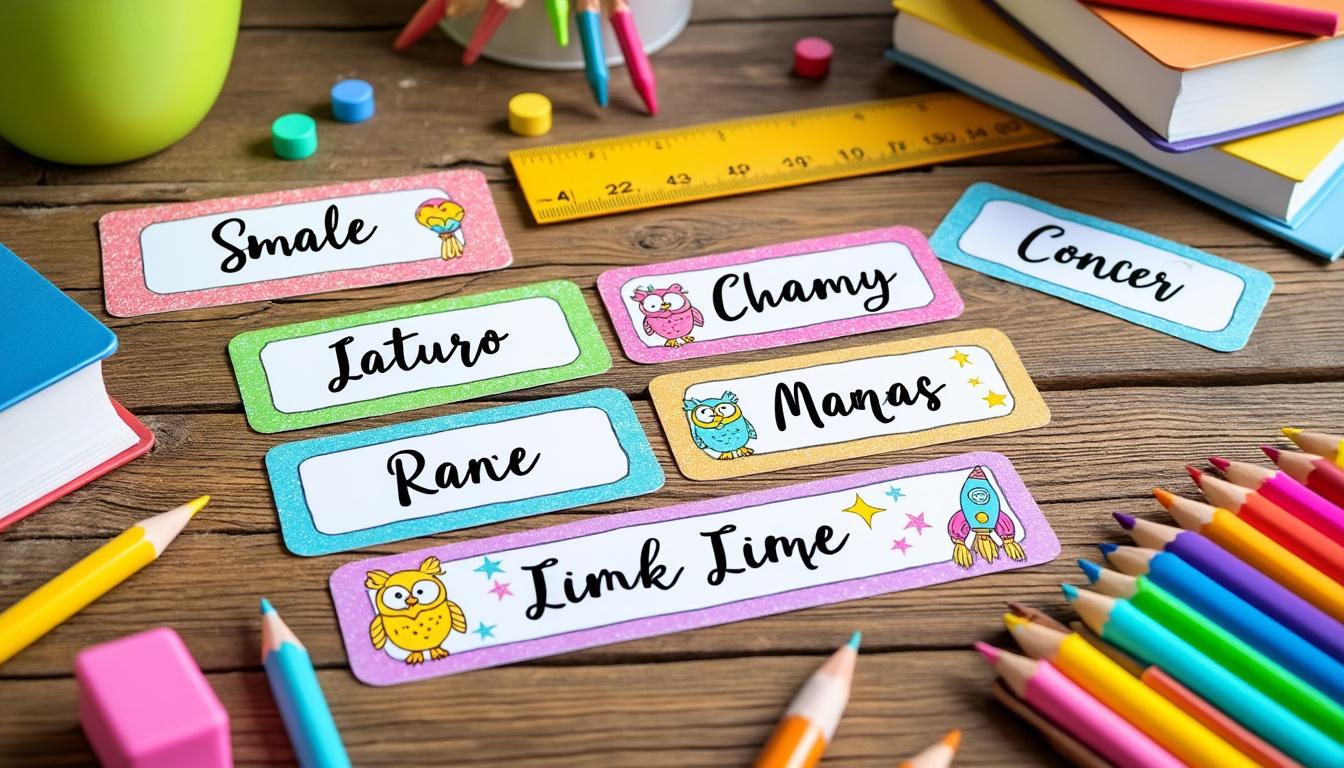 etiquetas escolares personalizadas para imprimir que facilitam a organização diária dos seus materiais com estilo e diversão.