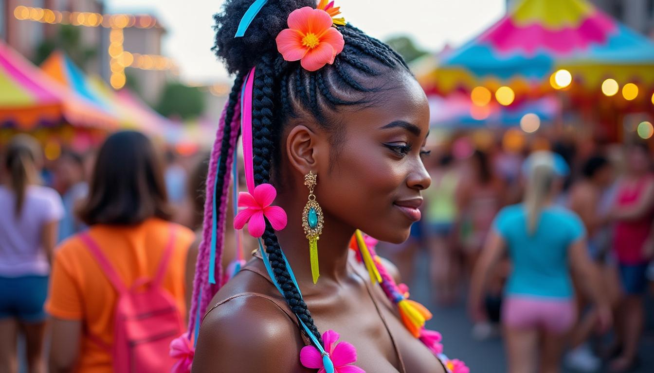 descubra inspirações vibrantes para penteados de carnaval que vão destacar seu estilo com cores, brilho e criatividade. prepare-se para arrasar na folia!