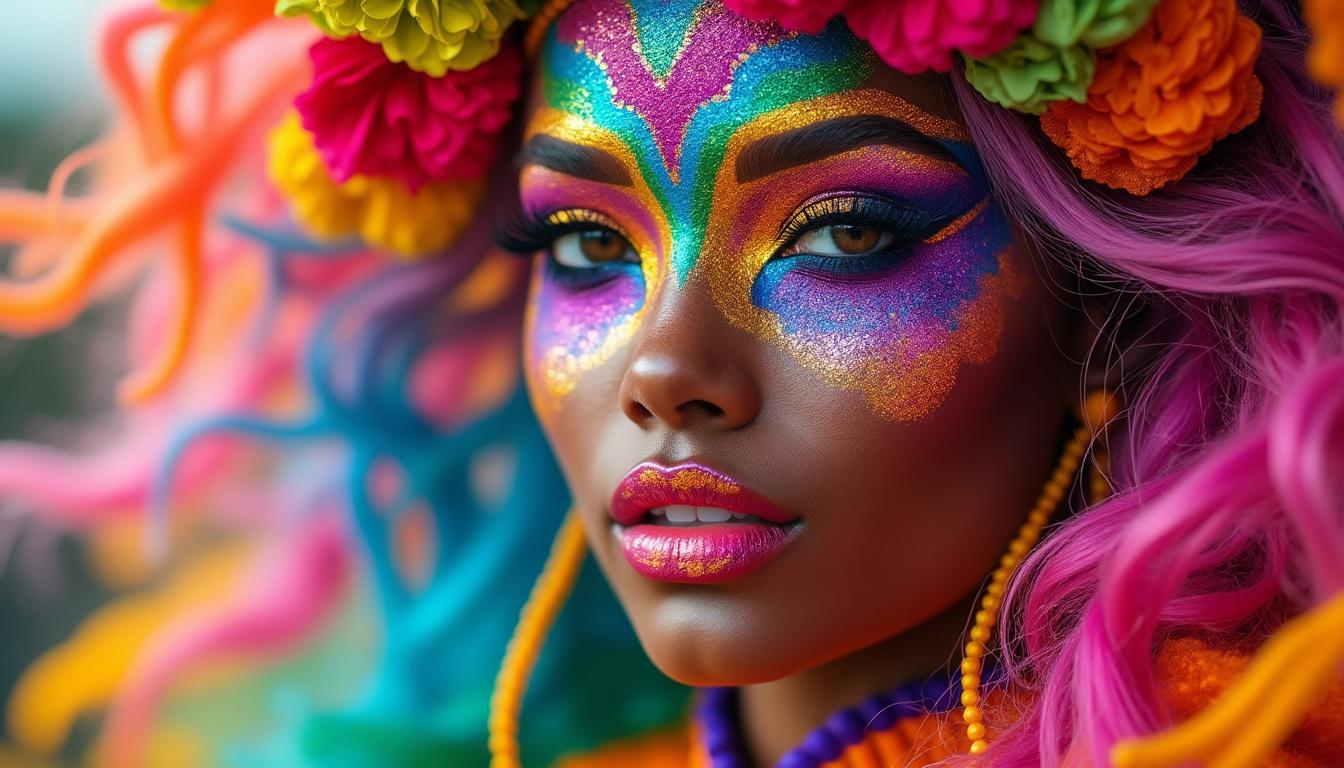 descubra inspirações vibrantes para penteados de carnaval que irão transformar seu visual com cores, estilos criativos e muito brilho.