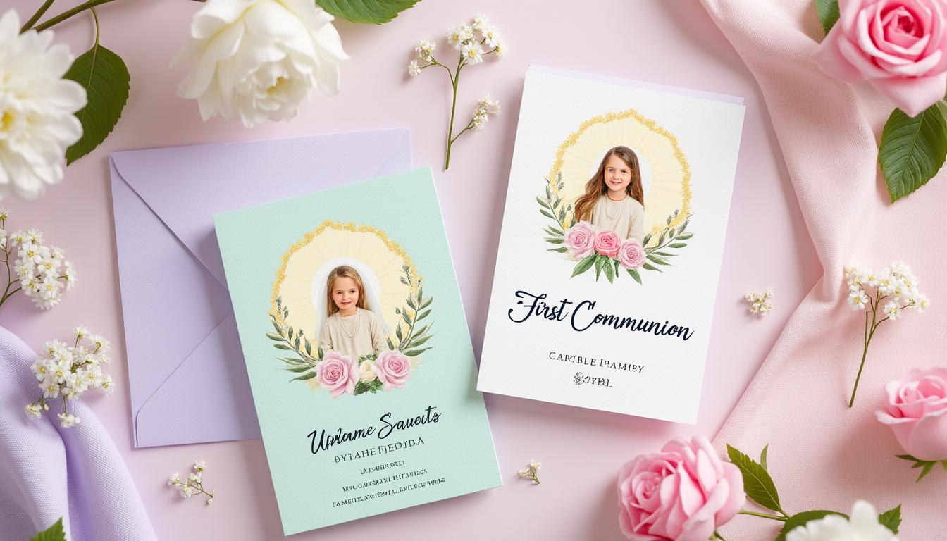 descubra cartões criativos para a primeira comunhão que adicionam um toque especial e personalizado a essa celebração única e inesquecível.