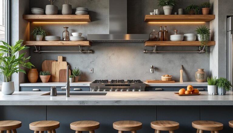 descubra como a cozinha de cimento oferece um estilo industrial moderno e durabilidade excepcional para transformar sua casa com praticidade e elegância.