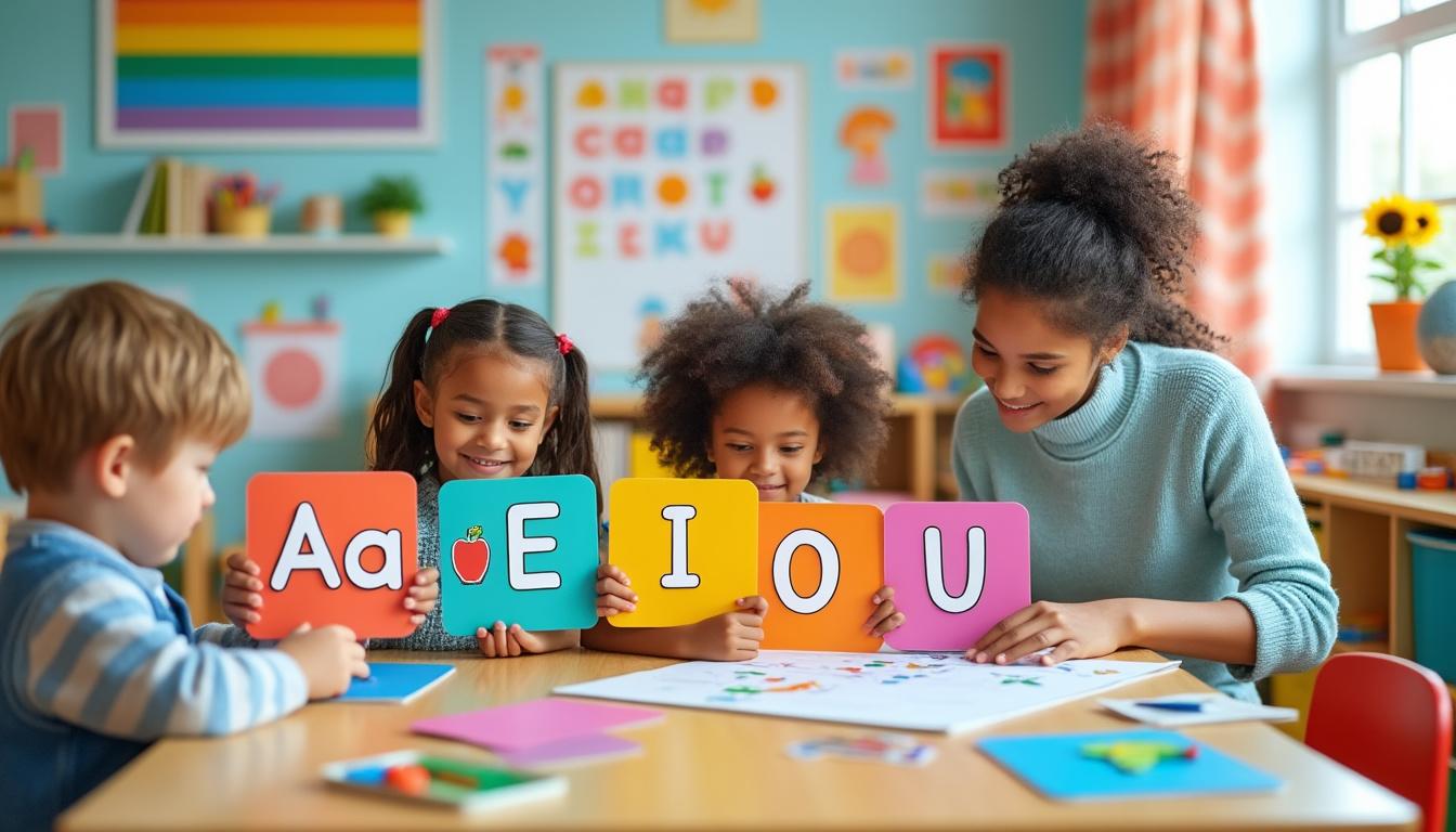 explore as vogais de forma divertida com este guia especialmente desenvolvido para crianças em idade pré-escolar, estimulando a aprendizagem e o amor pelas letras.