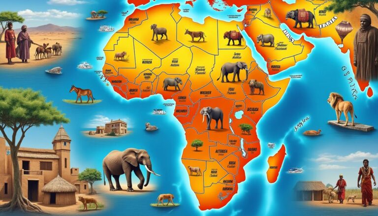 explore o mapa detalhado da áfrica e descubra suas paisagens geográficas, países diversos e rica cultura. saiba tudo sobre este continente fascinante em um só lugar.