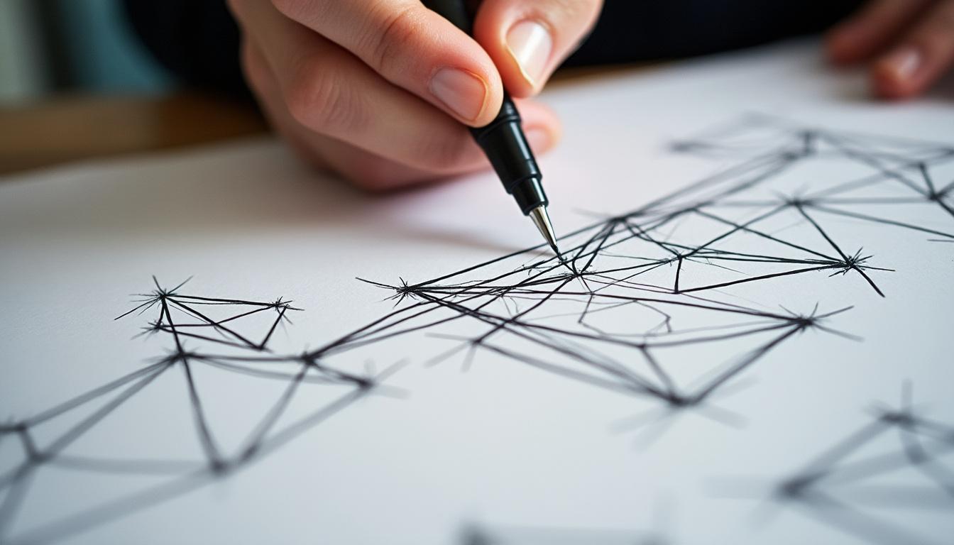 explore a arte geométrica através do desenho com linhas retas, destacando formas, precisão e criatividade em cada traço.