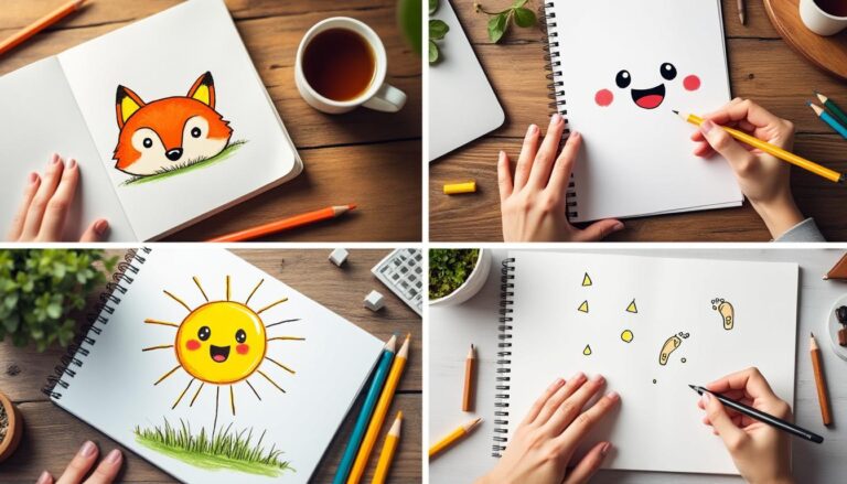 descubra desenhos fofos e simples perfeitos para todos os níveis de habilidade. ideal para iniciantes e artistas que querem melhorar suas técnicas de forma divertida e fácil.