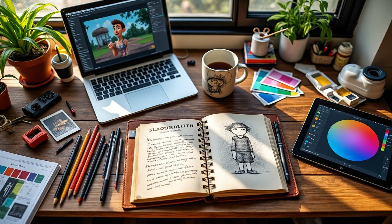 descubra como esboços criativos para animação são o passo inicial essencial para transformar suas ideias em personagens animados vibrantes e histórias envolventes.