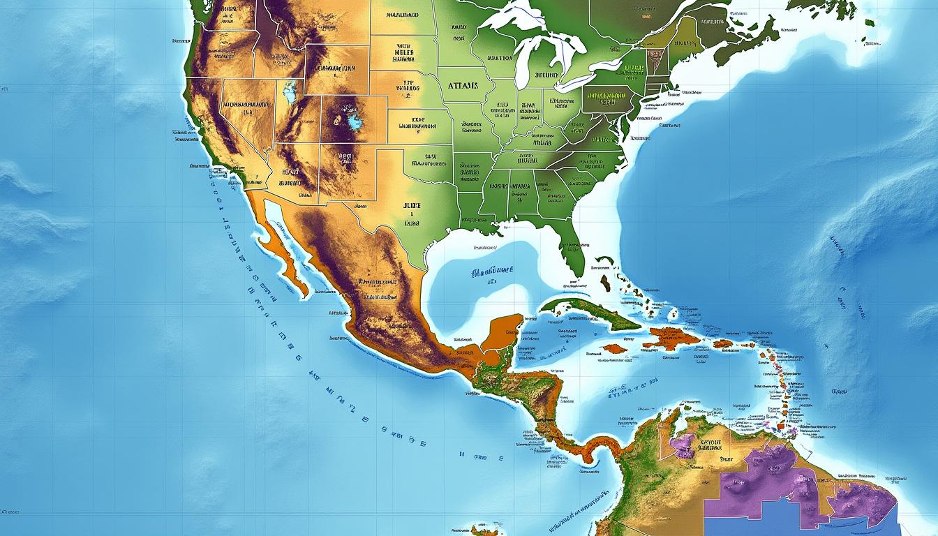 descubra a geografia e curiosidades fascinantes do mapa da américa, explorando suas regiões, culturas e paisagens únicas em um guia detalhado.