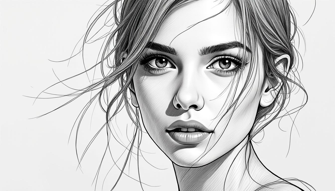 descubra ilustrações incríveis criadas unicamente com linhas, revelando arte minimalista e detalhada que encanta e inspira.