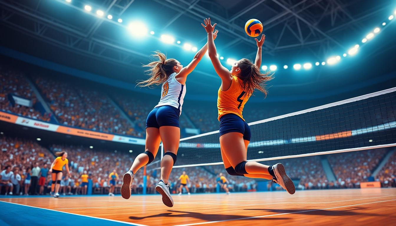 descubra imagens vibrantes do mundo do voleibol, capturando a paixão, ação e emoção deste esporte dinâmico.