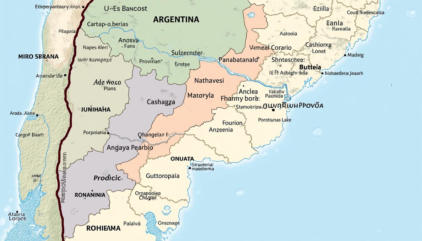 descubra o mapa político da argentina com detalhes das divisões administrativas e das principais cidades, ideal para estudos e planejamento de viagens.