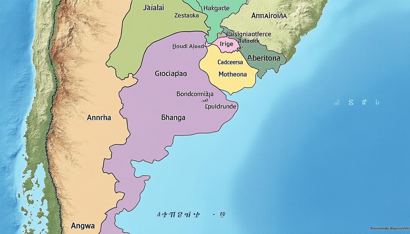 explore o mapa político da argentina com uma visão detalhada das divisões administrativas, incluindo provincias e fronteiras, para melhor compreensão geográfica e política do país.