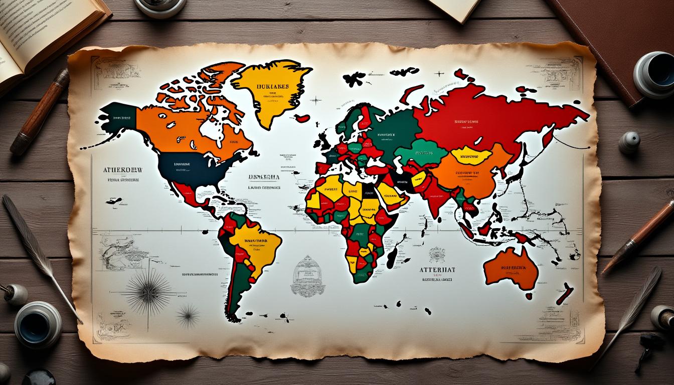 mapa político do planisfério para imprimir, ideal para estudo e referência. ferramenta completa que facilita a compreensão geográfica de países e fronteiras globais.