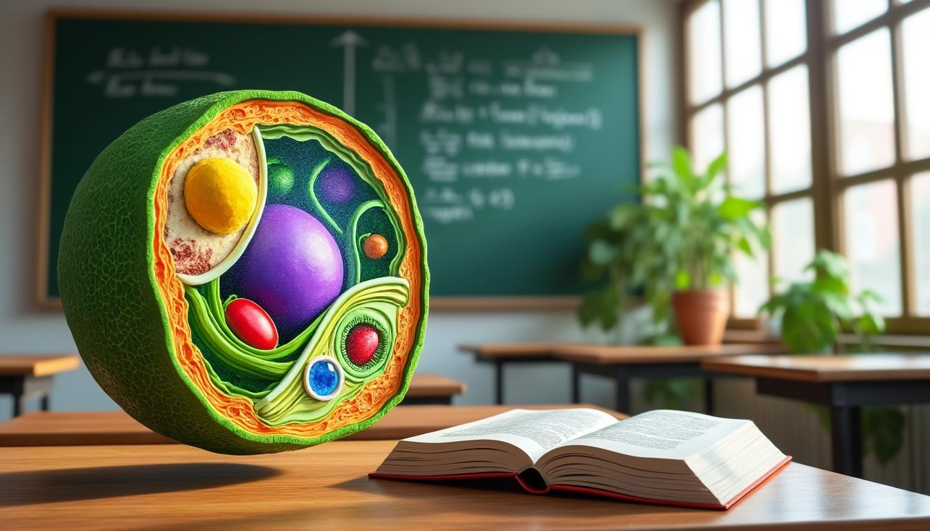 descubra uma maquete detalhada de célula vegetal que explora sua estrutura e funções essenciais de forma clara e educativa.