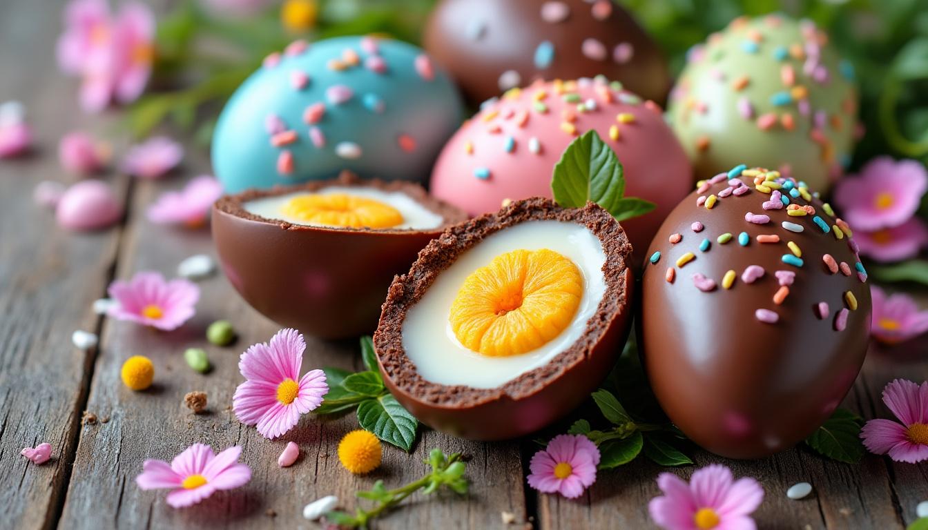 descubra o sabor irresistível do ovo de páscoa recheado, uma surpresa deliciosa que vai encantar seu paladar nesta páscoa.