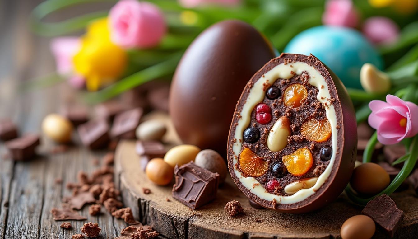 descubra o sabor irresistível do ovo de páscoa recheado, uma delícia surpresa que vai encantar seu paladar e tornar sua celebração ainda mais especial.