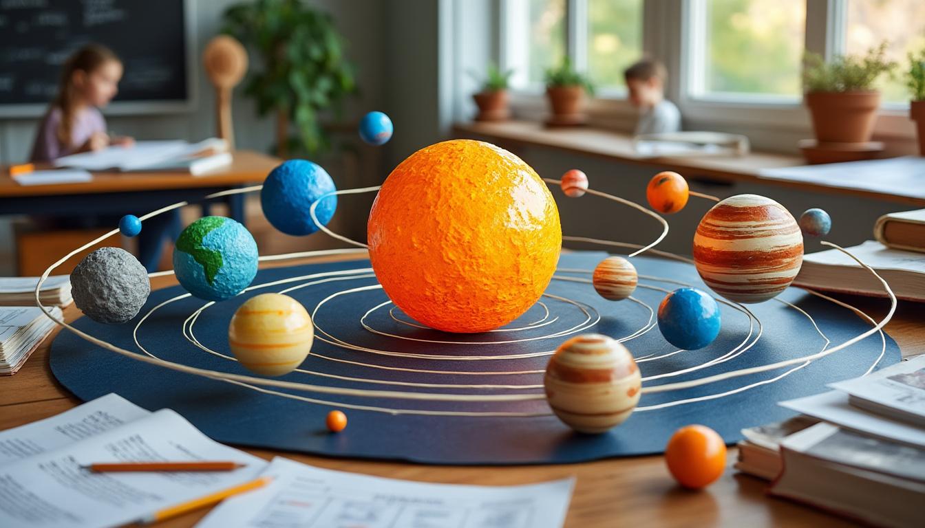 descubra maquetes criativas do sistema solar para aprender de forma divertida e visual sobre os planetas e seus movimentos.