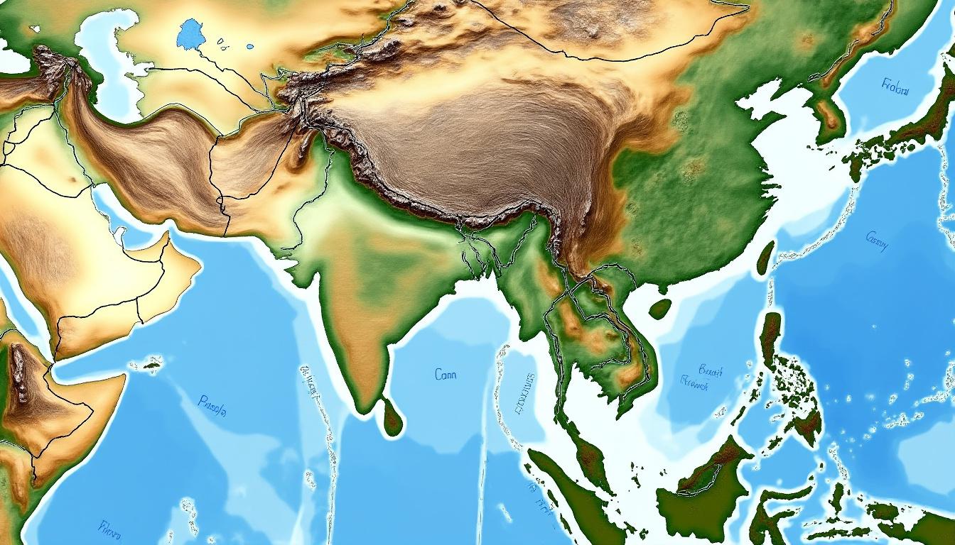 descubra a geografia e a diversidade cultural da ásia com nosso mapa detalhado. explore o maior continente e conheça suas regiões, paisagens e povos únicos.