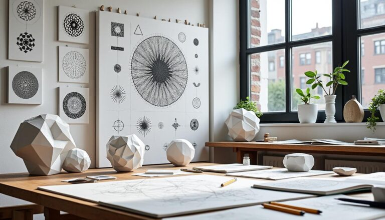 descubra a beleza das formas geométricas e inspire-se com arte criativa que explora padrões únicos e designs inovadores.