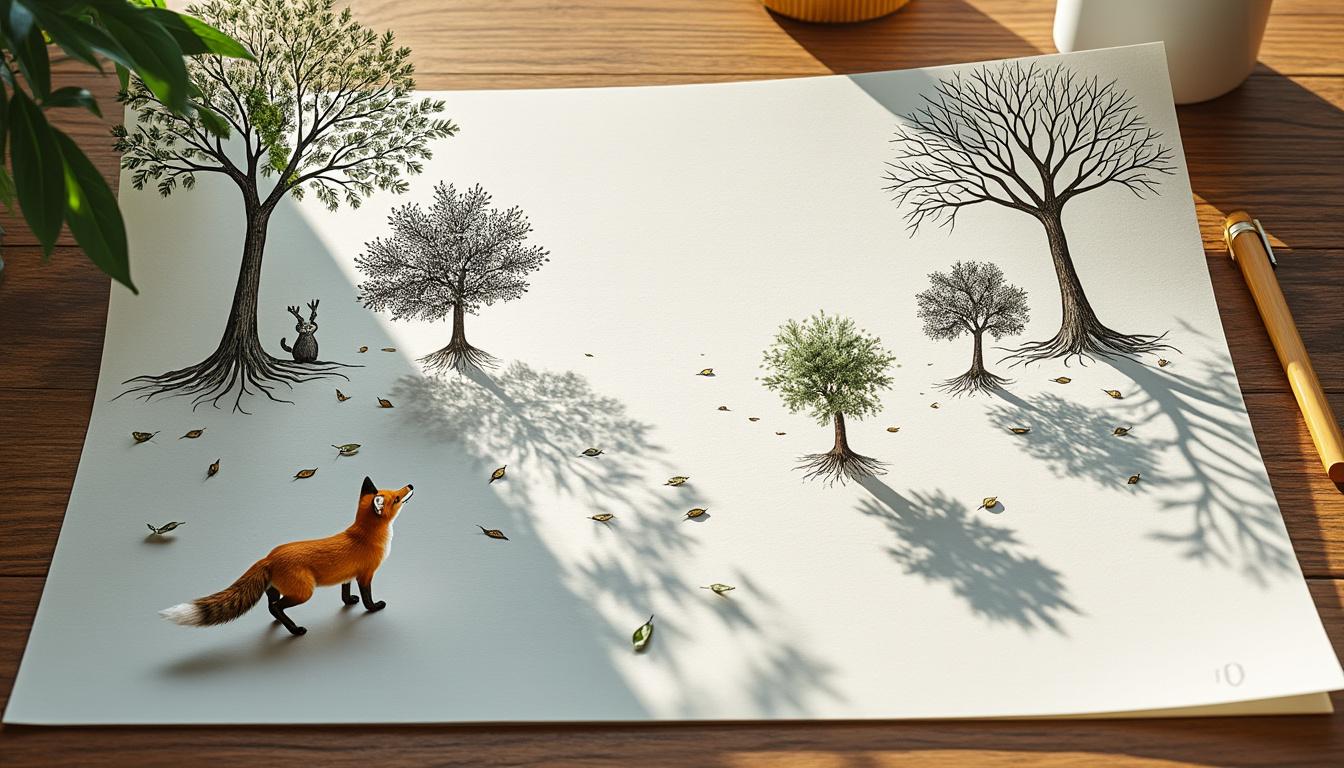 ilustrações impressionantes que ganham vida com o uso criativo de sombras, transformando arte estática em experiências visuais dinâmicas.