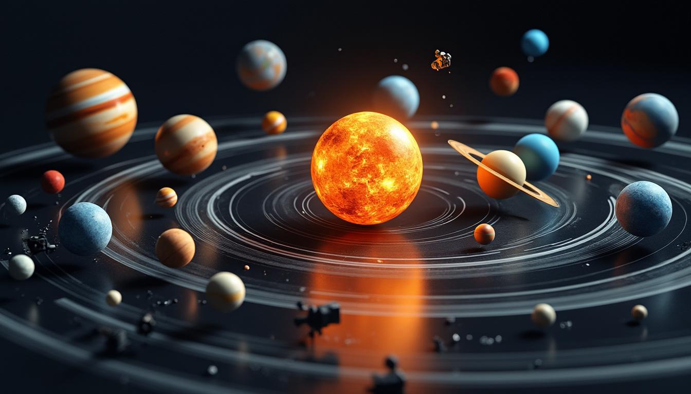 explore o sistema solar de forma divertida e educativa com nosso modelo criativo em miniatura, ideal para estudantes e entusiastas do espaço.